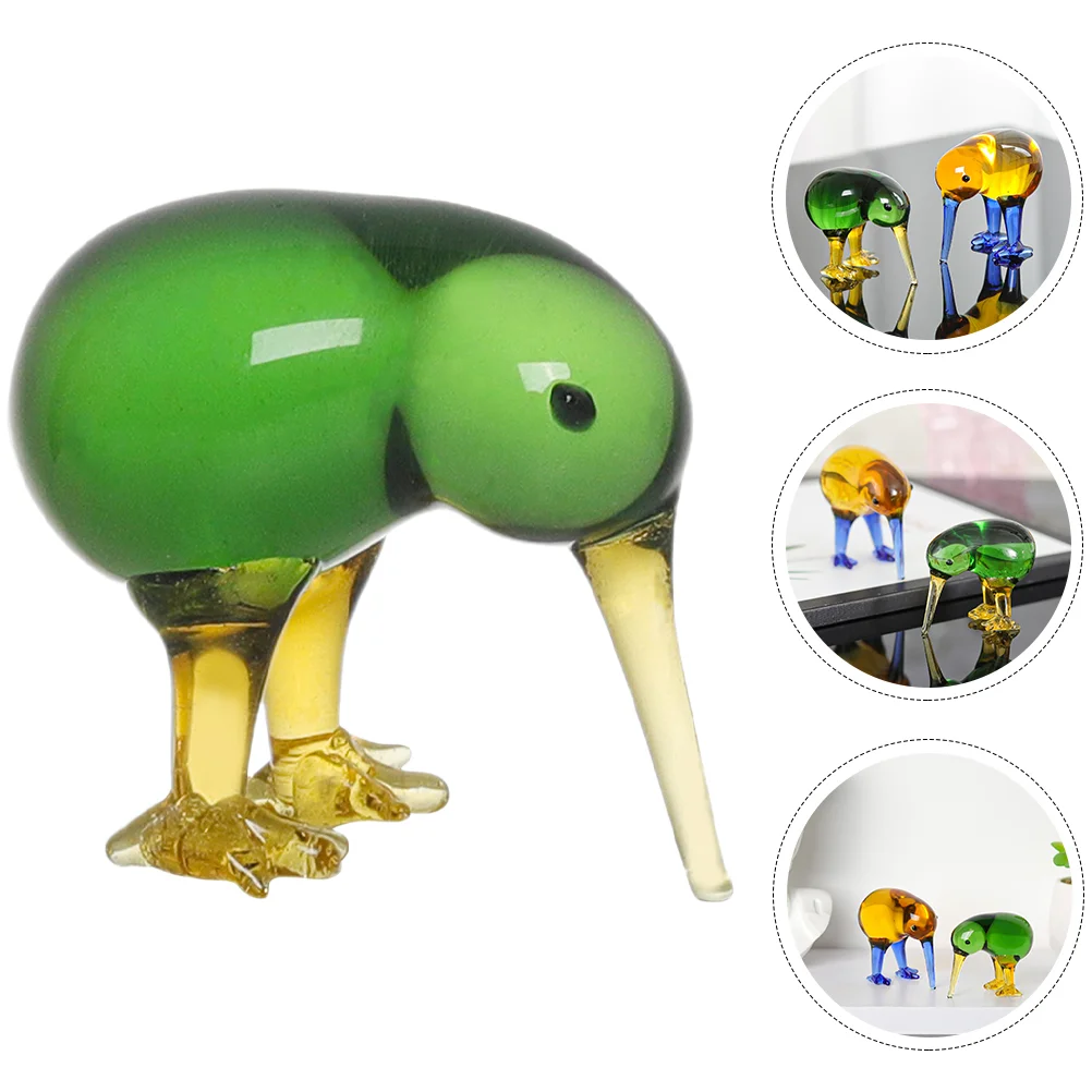 

Bird Figurine Wight Birthday Decoration Home Table Animal Figurines Status Paper Sculpture Blue Crystal Tiny Hummingbird Blown