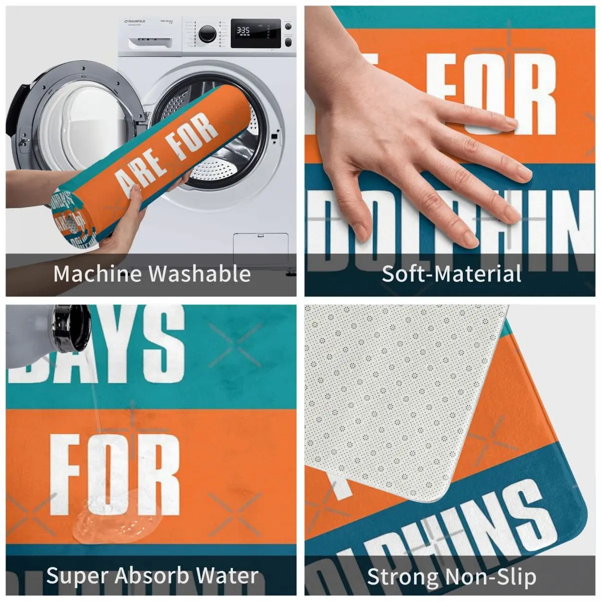 Воскресение для дельфинов коврик фанатов Майами из футбола ног