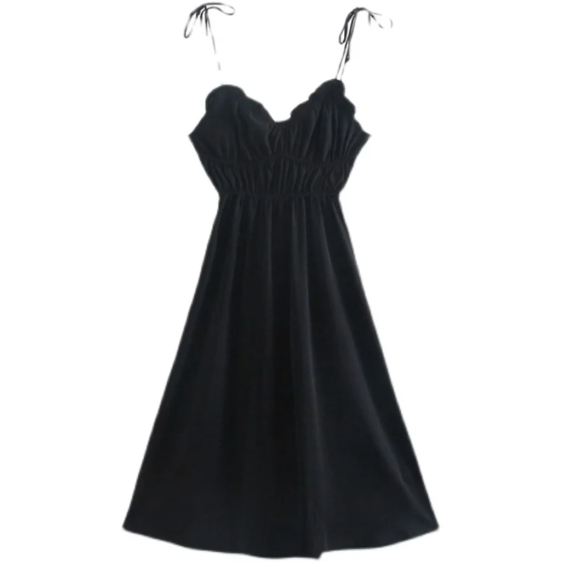 

Elegant Summer Women Dresses Sexy Elastic Vestidos Vintage Adjust Strap Long Dress