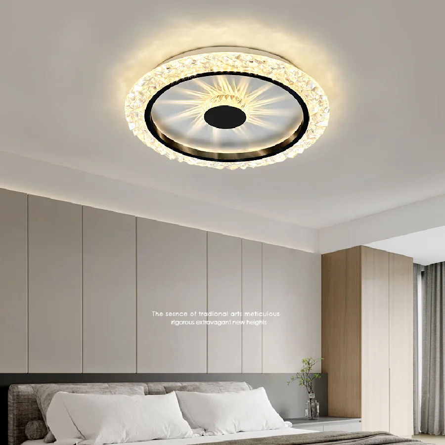 

Nordic Light Luxury Round Ceiling Lamp Simple Modern Net Read Study Light Romantic Princess Master Bedroom Indoor Lighting Lamps