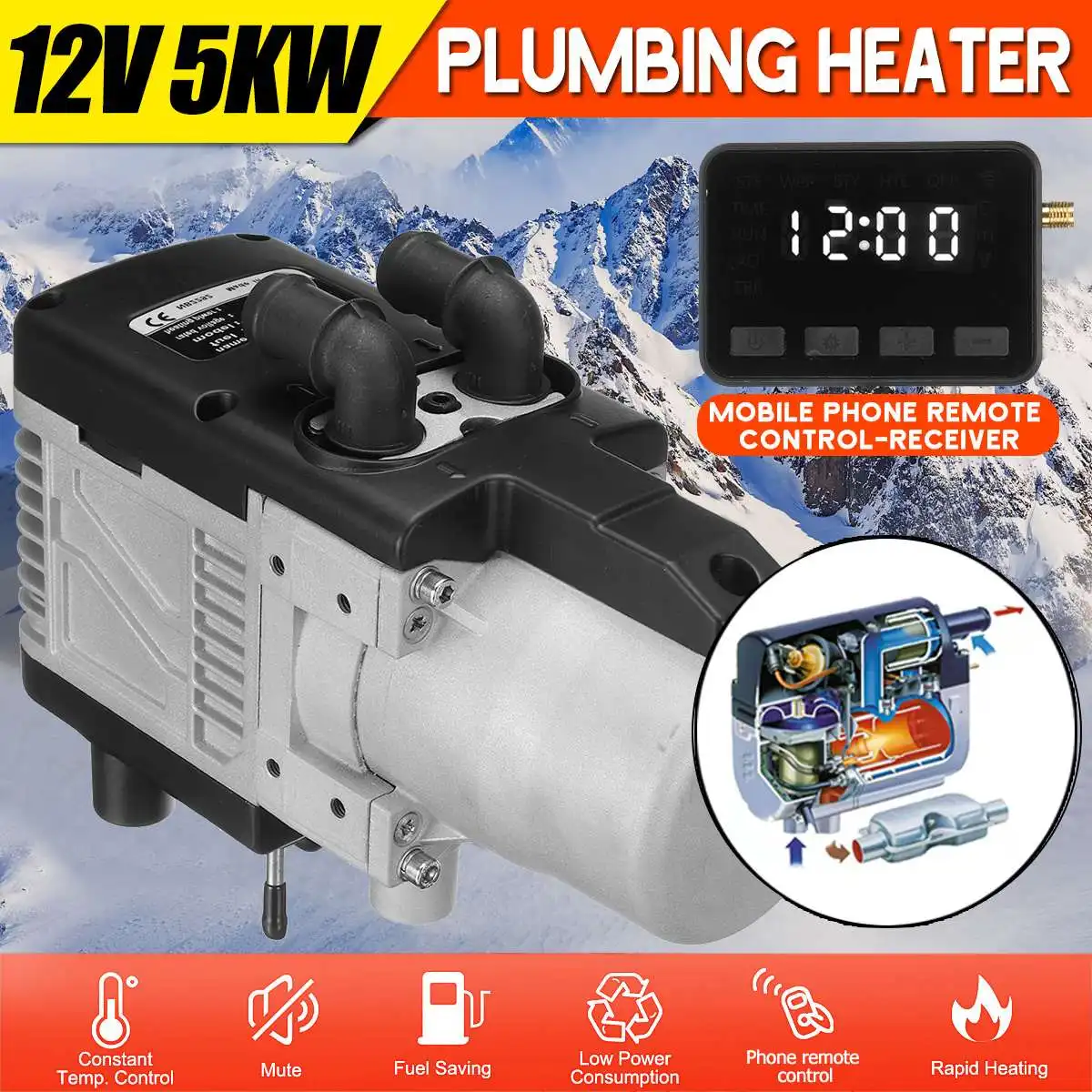 Water Heater With Cellphone Remote Control Lcd Switch Diesel