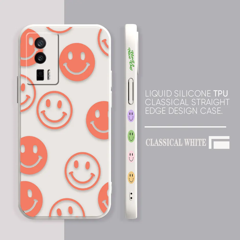 Case For Redmi K60E K60 K50 K40S K40 K30 K20 12C 10C 9A 9 8 10X 10A Pro 4G 5G Gaming Case Fundas Cqoues Shell Funny Smiling Face