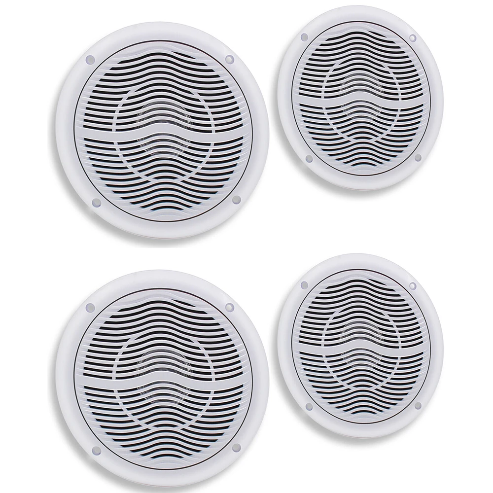 

Потолочный водонепроницаемый динамик Herdio, 4 шт., 6,5 дюйма, 120 Вт, аудиосистема с утопленным креплением, подходит для ванной, гостиной, кухни, торгового центра