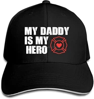 my daddy is my hero thin red line firefighter peaked baseball cap hat baseball sun hat sandwich cap