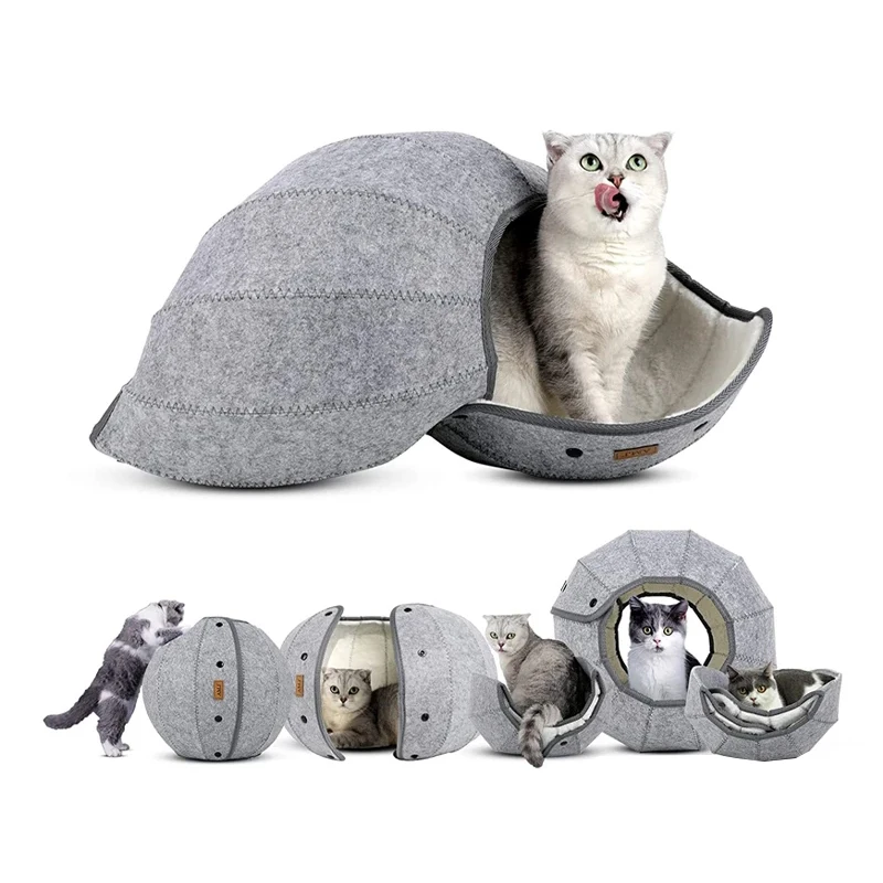 

Foldable Cat Tunnel Bed Creative Pet House Cozy Cave Nest Kitten Tent for Small Puppies Dog Ferret Mat Basket Kitty Sleep Couch