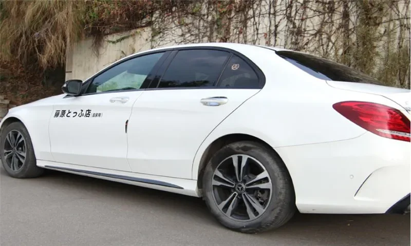 Комплект юбок для боковой двери 2 шт. крышка губ Mercedes Benz C Class W205 C205 X205 AMG Sedan/Coupe/Wagon