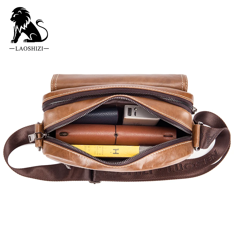 First layer cowhide youth men's street casual bag Japan and South Korea ipad flat leather shoulder messenger bag