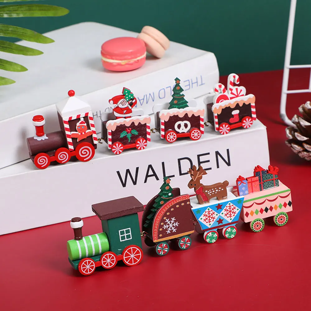 

Wooden Christmas Train Ornaments Christmas Decorations Christmas Children's Gifts Window Decorations Train Toys Home Room Decor