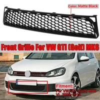 matte black car front bumper lower grill honeycomb grille racing grills for vw gti golf mk6 vi 2009 2013 car body styling kit