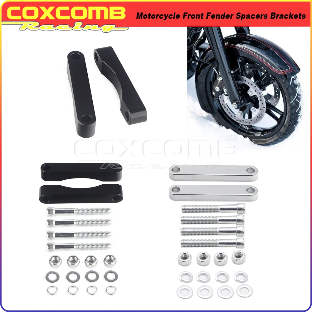 

Комплект кронштейнов для передних крыльев мотоцикла, брызговики для Harley Touring 14-20 Road King Trike, крепление на болт, 23 дюйма 26 дюймов