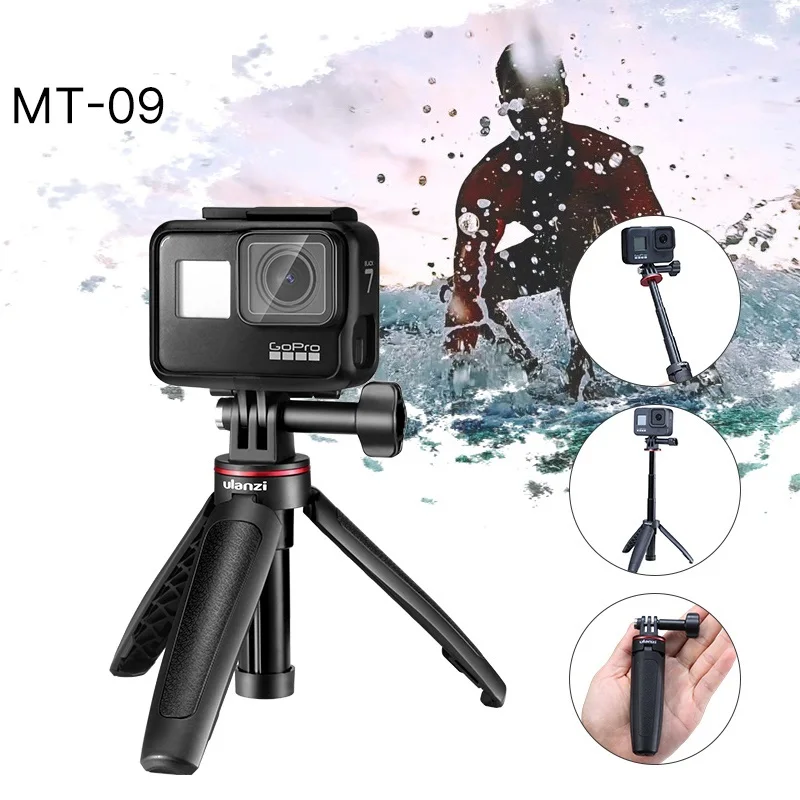 

Ulanzi Updated MT-09 Extend Gopro Vlog Tripod Mini Portable Tripod for Gopro Hero 10 9 8 7 6 5 Black Session Osmo Action Camera
