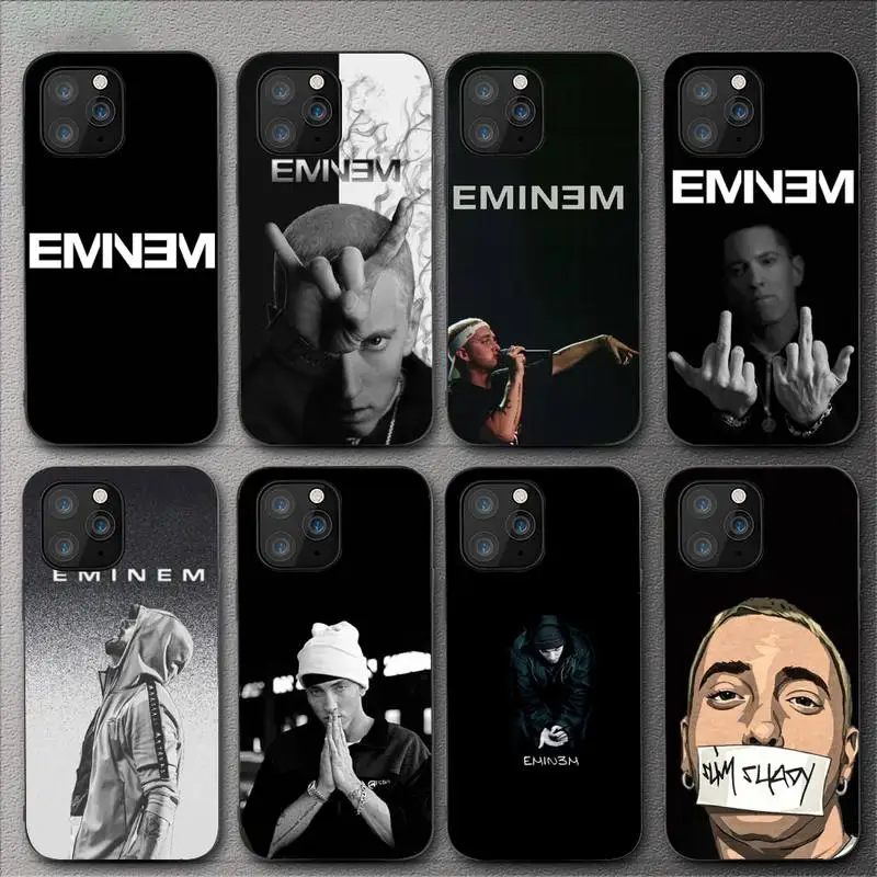 Чехол Rapper Eminem для iPhone 11 12 Mini 13 14 Pro XS Max X 8 7 6s Plus 5 SE XR |