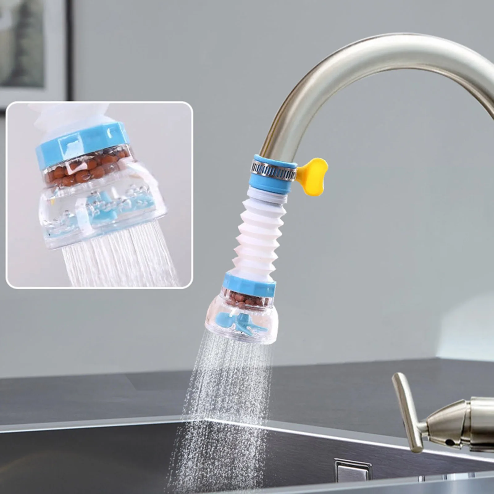 

Universal 360 Rotation Faucet Bubbler Swivel Water Saving Economizer Head 16-22mm Kitchen Faucet Nozzle Adapter Sink Accessories