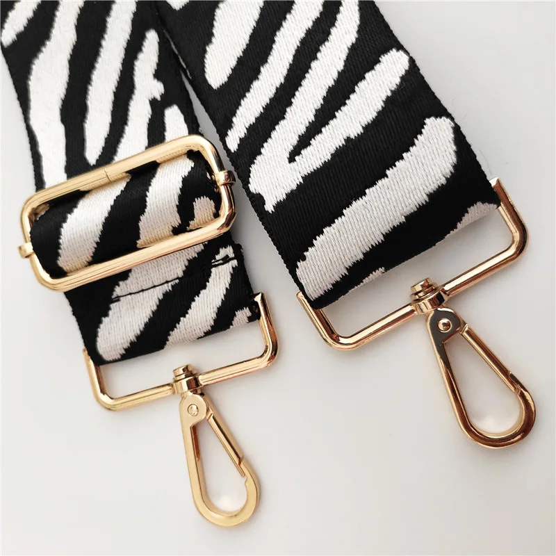 Zebra Pattern Bag Strap Women Handbag Belt Wide Shoulder Bag Strap Replacement Strap Accessory Bag Part Adjustable Belt For Bags