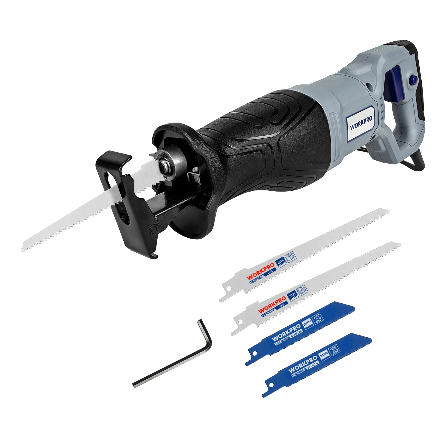 Электропила WORKPRO, Сабельная пила для резки дерева и металла, электропилы «сделай сам» с лезвиями для пилы
