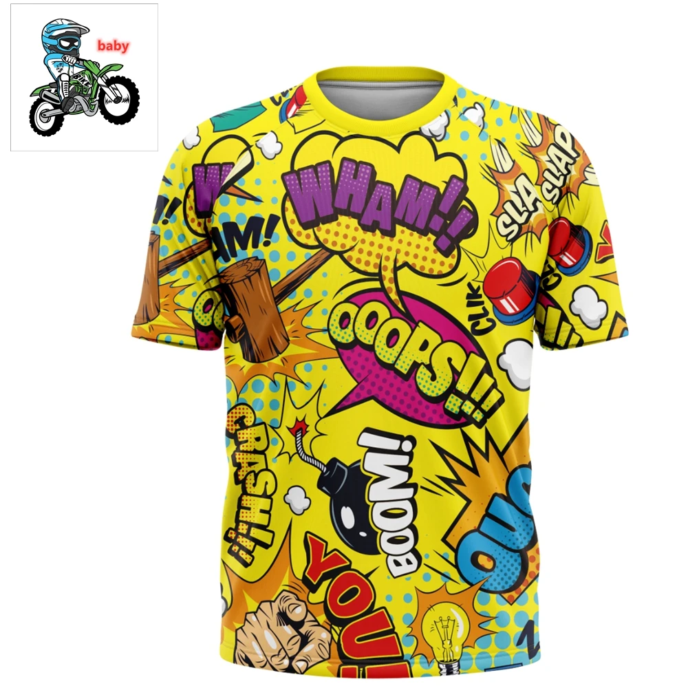 

Kids Downhill Jerseys Ciclismo Mtb Offroad Dh Motorcycle Jersey Quick-dry T-shirts Fxr Bmx Bike Clothes For Children Ciclismo