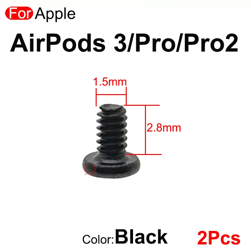 Фото Aocarmo 2 шт./лот для AirPods 3 Pro Pro2 A2897 A2566 A2190 A3049 чехол для зарядки аккумулятора, отсек, винты порта зарядного устройства №2