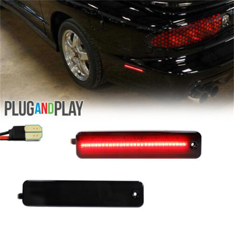 

2 шт., красные линзы для заднего бампера Pontiac Firebird Trans AM 1993-2002 T10