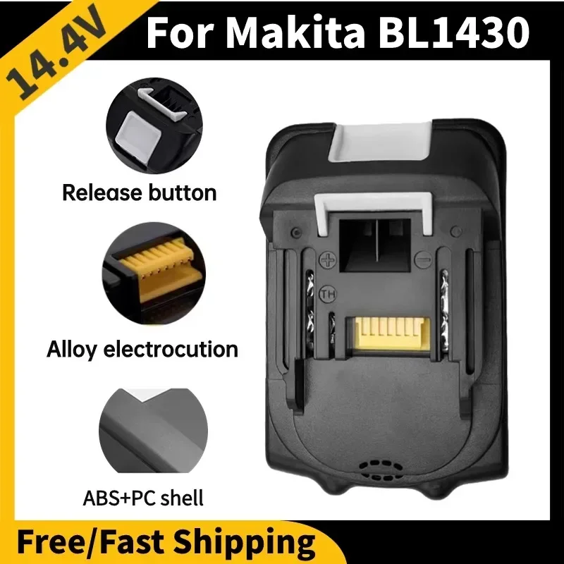 Новый сменный литий-ионный аккумулятор 14 4 В 6 0 Ач для Makita BL1430 LXT200 BL1415 194558 -0 194559 -8