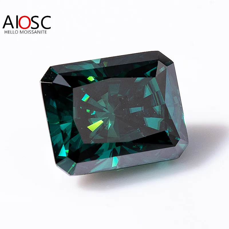 

AIOSC темно-зеленый Блестящий Бриллиант 0,5 ~ карат, незакрепленные камни с муассанитом, драгоценные камни с сертификатом GRA, Заводская оптовая продажа, Алмазный тестер