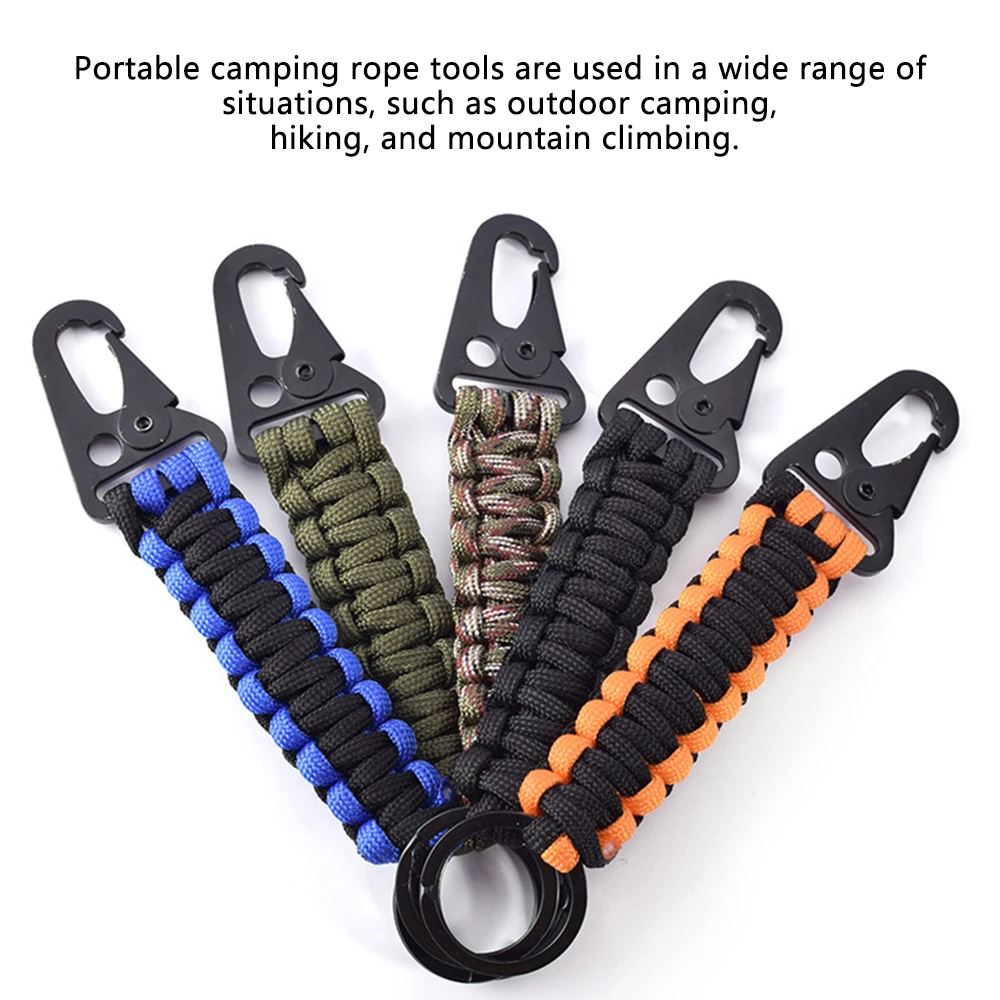 

Outdoor Mountaineering Keychain Detachable Hiking Buckle Camping Rope Climbing Tactical Survival Tools Carabiner Buckle Hook