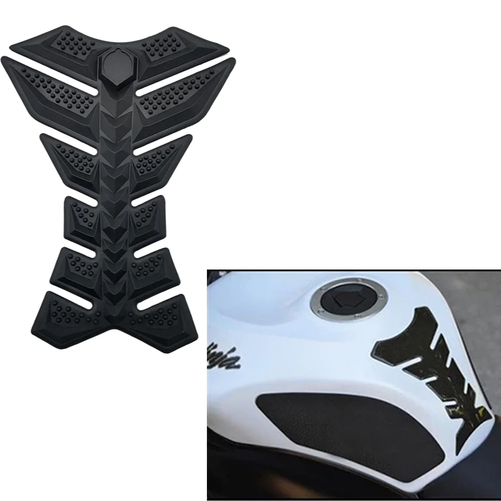 

3D Black Fishbone Stickers Car Motorcycle Tank Pad Tankpad Protector For Motorcycle Universal Fishbone