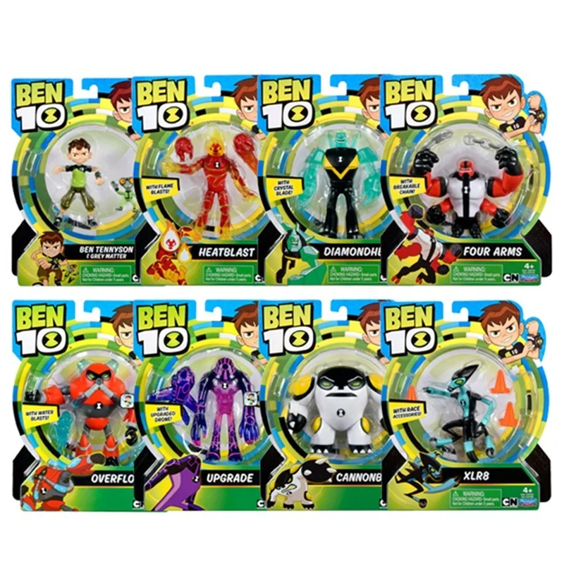 

Аниме Фигурка Bandai Kawaii Ben10, четыре руки, Серая масса, Heatblast XLR8 Stinkfly, игрушки, экшн-фигурки для мальчиков