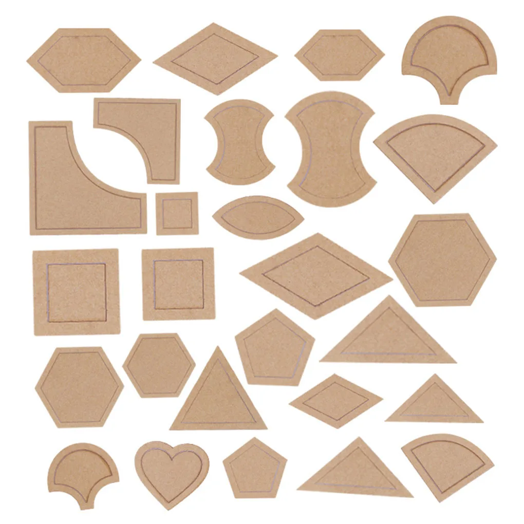 

27 Set Mixed Quilt Templates Reusable Transparent Acrylic Pattern Stencil Patchwork Styling Quilting Sewing Supplies