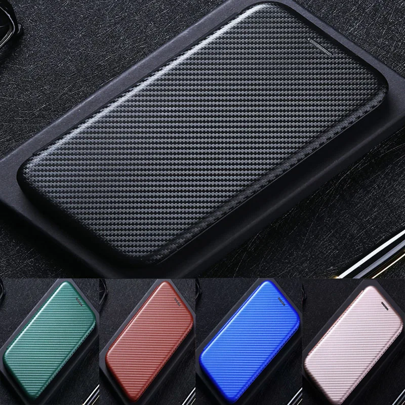 

Carbon Wallet Phone Case For Blackview A80/A80 Pro Magnetic Flip Card Slot Leather Cover Phone case Minimalist Carbon Fiber