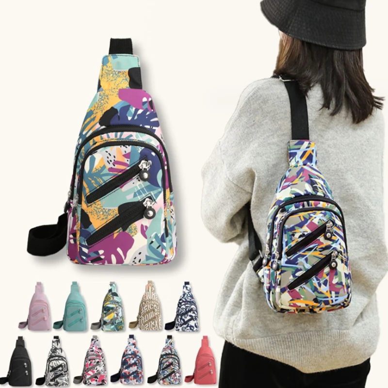 

Women Bag Casual Chest Bags New Female Nylon Packs Sling Bag Crossbody Outdoor Sport Shoulder Chest Daily Messenger Pack Bolsa