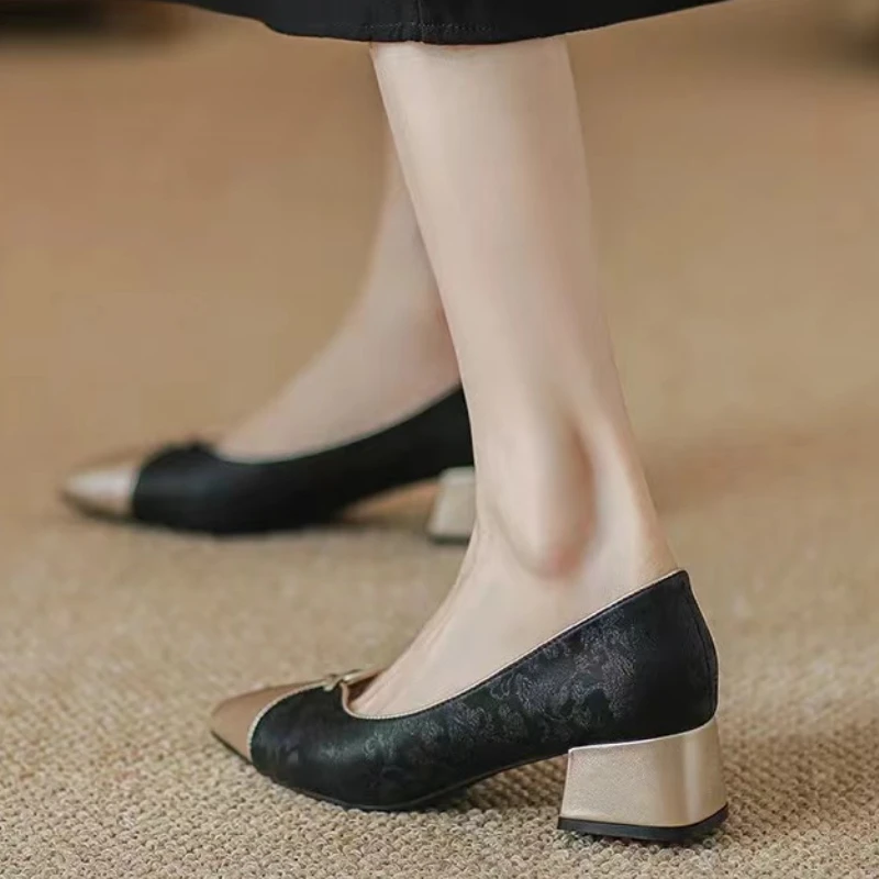 Туфли-лодочки женские на высоком каблуке роскошный модный дизайн Офисная