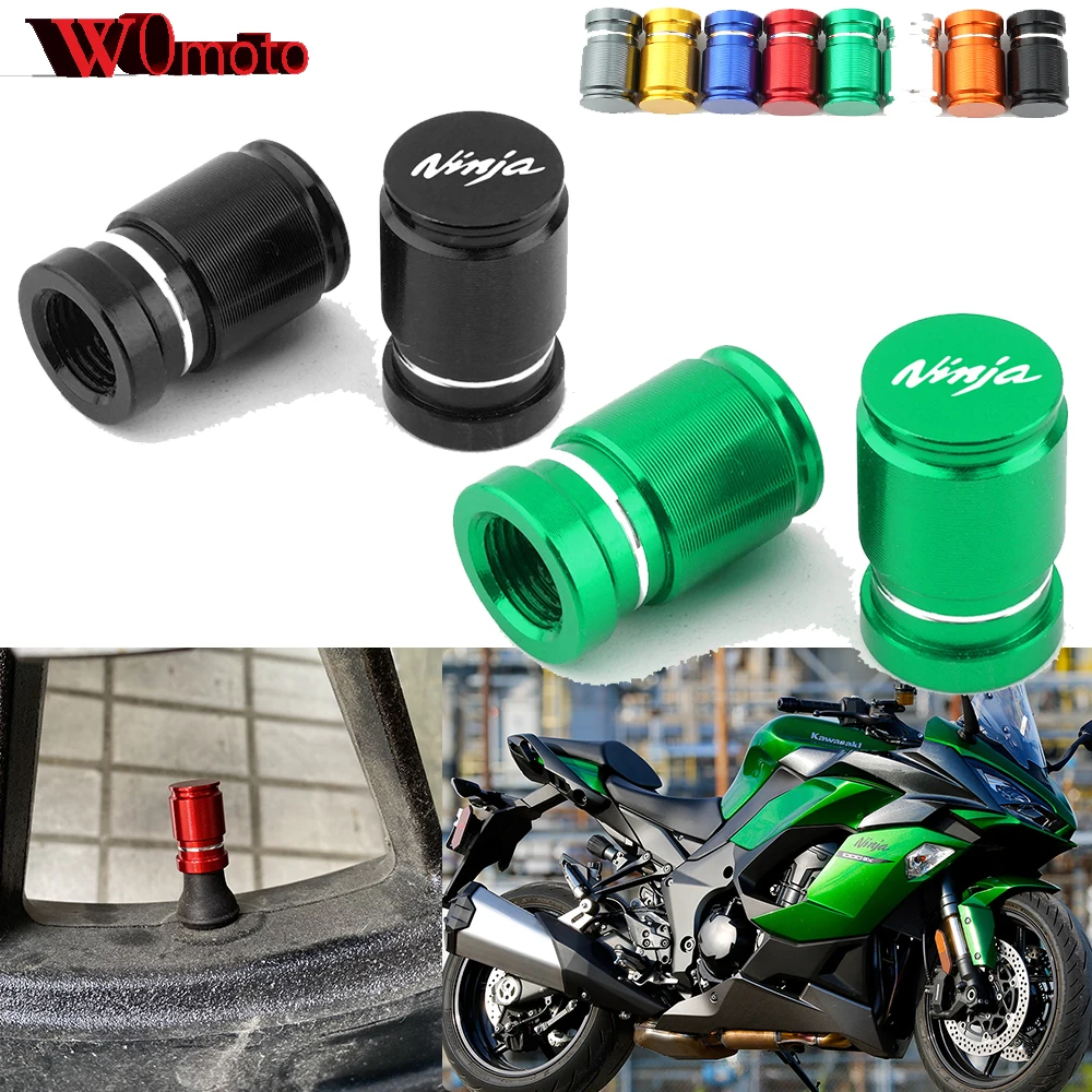 

Колпачки пневматических клапанов для мотоциклетных шин Kawasaki Ninja 250 300 400 650 ZH2 2010- 2020 2021 CNC, пылезащитные колпачки для моторных колес