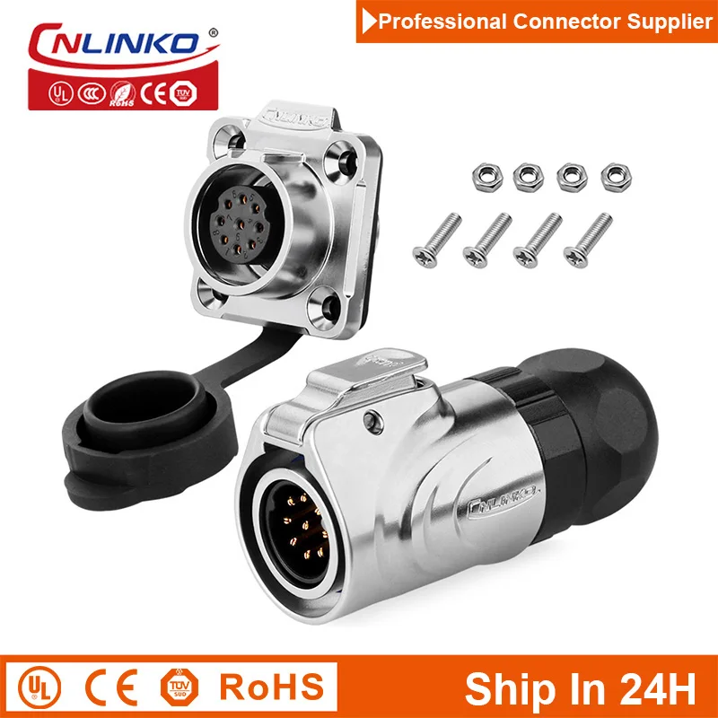 

Cnlinko LP16 IP67 Водонепроницаемый 9pin M16 круговой провод силовой сигнал разъем штепсельная вилка соединение для автоматического оборудования