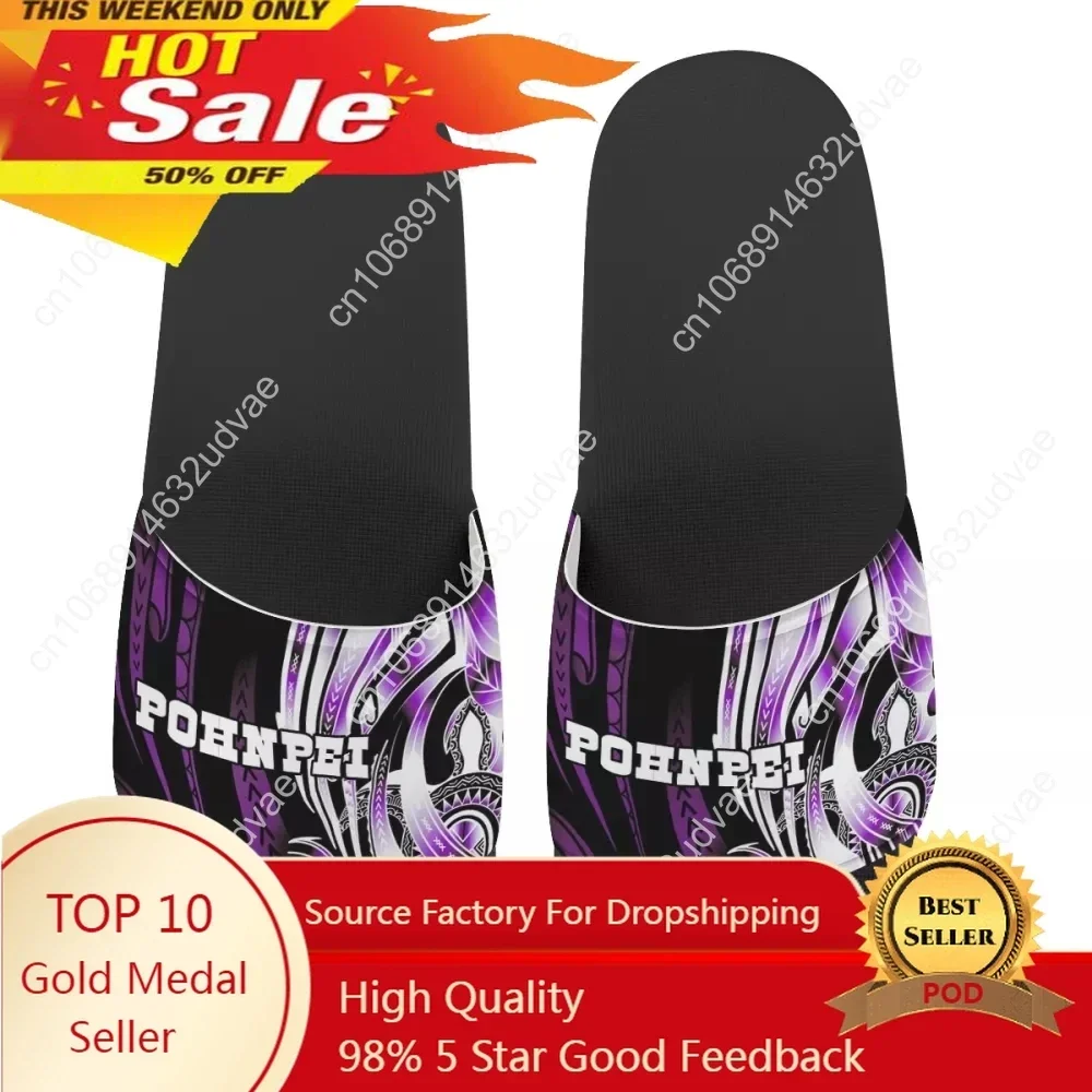 Полинезийские домашние тапочки Pohnpei с традиционным этническим принтом