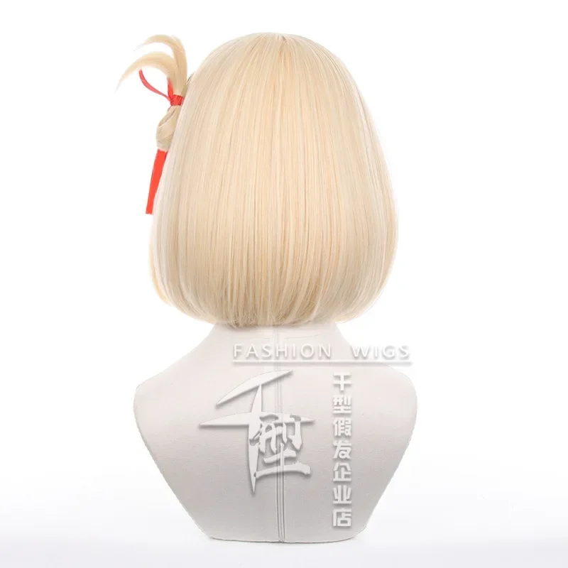 Парик для косплея из аниме Lycoris Recoil nishikier Chisato короткий светлый синтетический