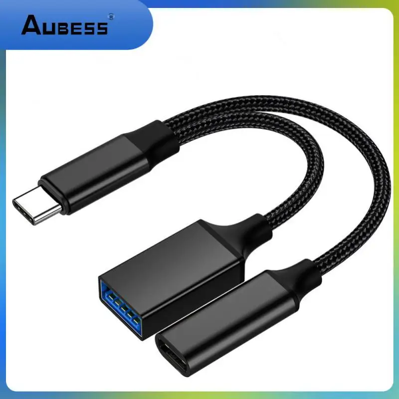 

Type C To Usb Adapter Connector Portable Type C Male To Usb C Female Charging Port 2in1 Usb C Otg Cable Aluminum Alloy