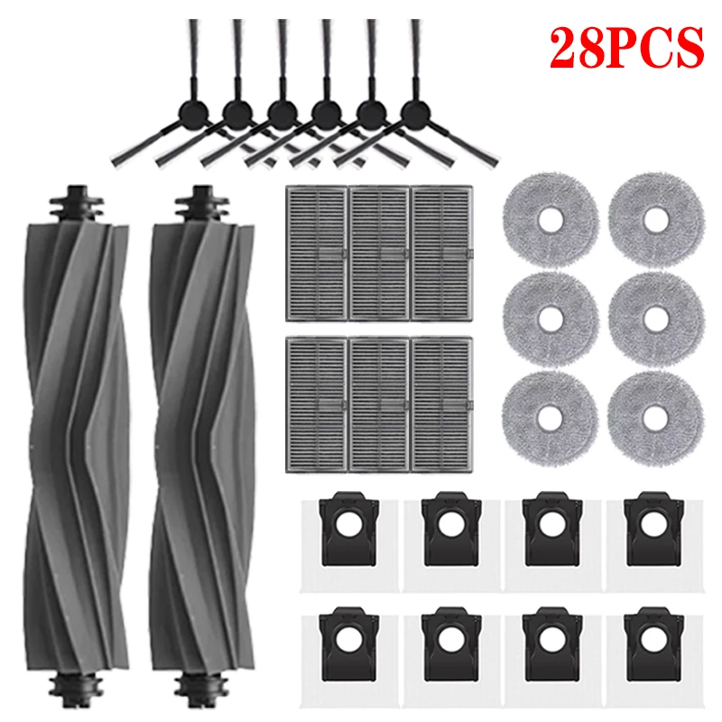 

Для пылесоса Dreame L10s Pro Ultra Heat, X30 Ultra, X30 Pro Сменные аксессуары Основная боковая щетка Фильтр Швабра Мешок для пыли