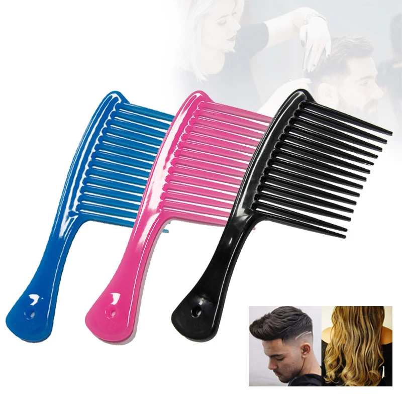 

Large Wide Tooth Comb Handle Detangling Reduce Hair Loss Comb Pro Hairdress Salon Dyeing Styling Brush Tools Smoothing Comb