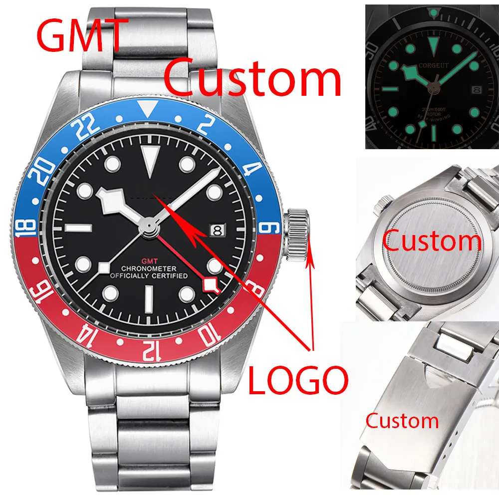 Часы мужские автоматические роскошные стерильные механические наручные часы