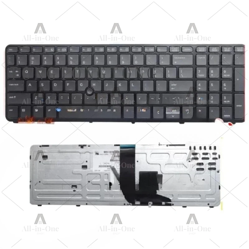 Фото Новая клавиатура для ноутбука US Keyboard ZBOOK 15 17 G1 G2 PK130TK1A00 SK7123BL с подсветкой и трекпойнтом №2