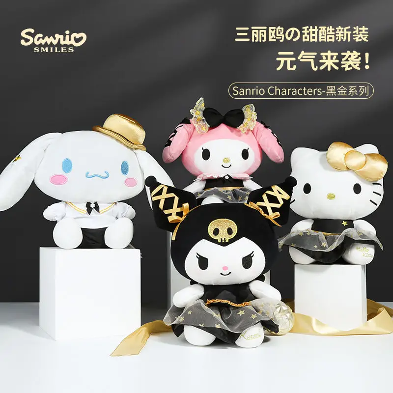 

sanrioed 25cm Kawaii Sanrio Hello Kitty Kuromi My Melody Plush Toys Room Decor Plush Doll to Sleep with Doll Pillow Cute Girls