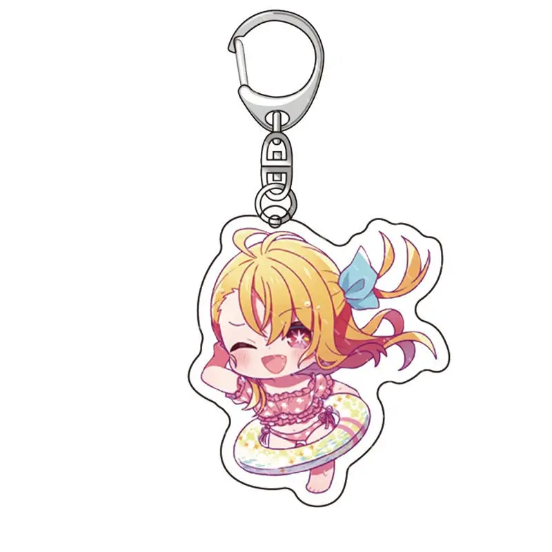 Аниме фигурки OSHI NO KO 6 см брелки Hoshino Ai Akuamarin Rubii акриловые милый купальник стильный