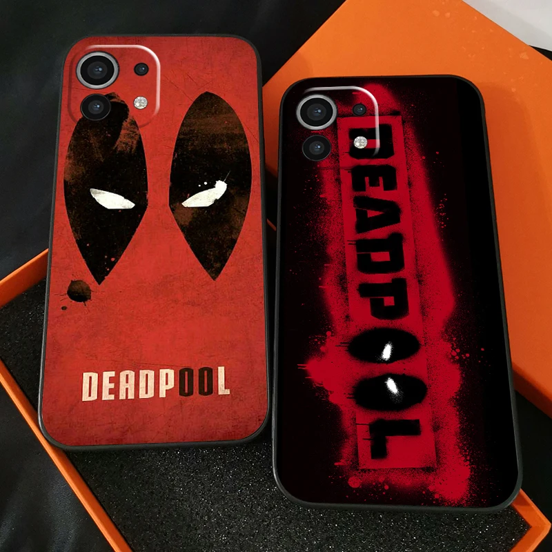 

Marvel Deadpool For Xiaomi Mi 11 Mi 11 Lite For Xiaomi 11 Lite 5G Phone Case Back Soft TPU Black Silicone Cover Liquid Silicon