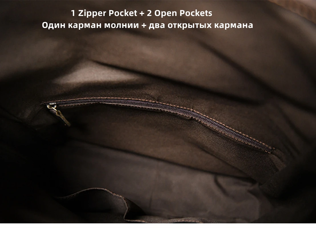 Vintage  Leather Motorcycle Men's Messenger Bag Crazy Horse Leather Folding Cover Shoulder Bag Luxury Cowboy 14