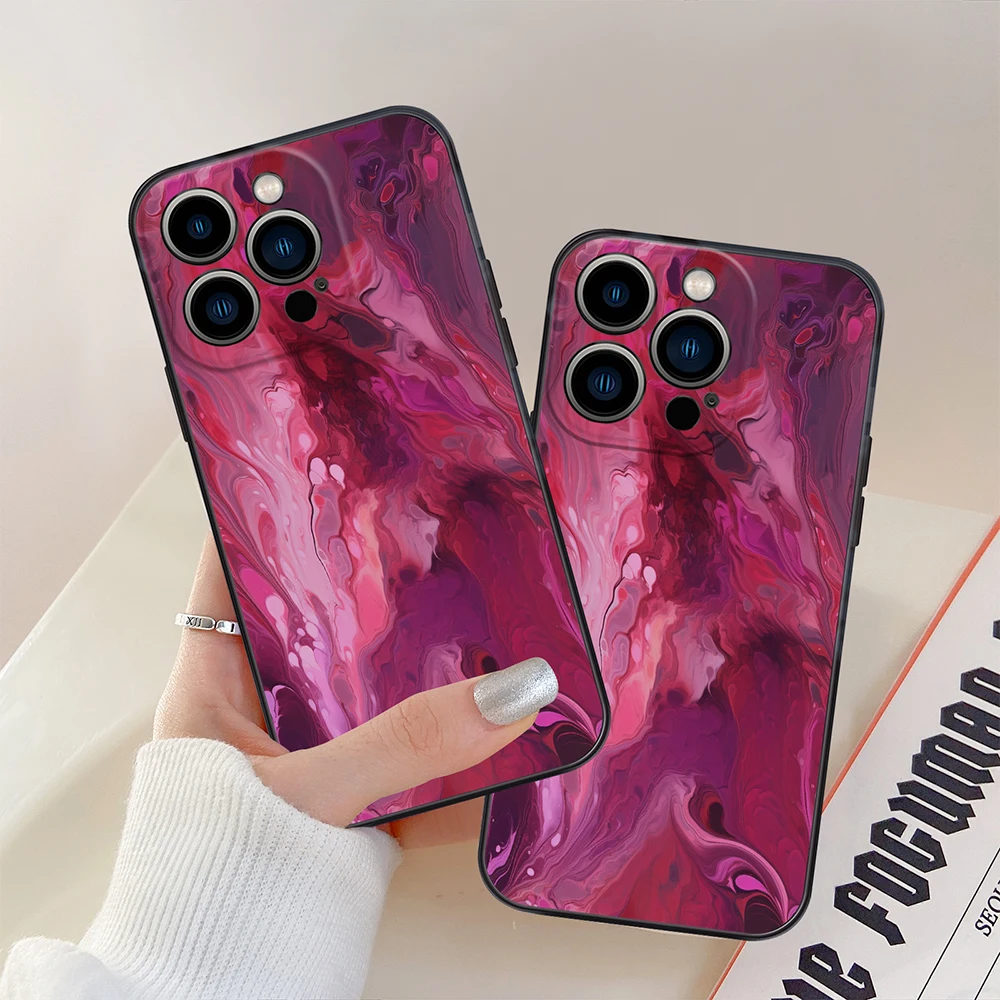 

Pink Graffiti Case for Iphone 14Pro 13 12 Mini 11 Pro Max Shockproof Soft Cover for Iphone XS X XR 7 8 SE 14Plus 11Pro Fundas