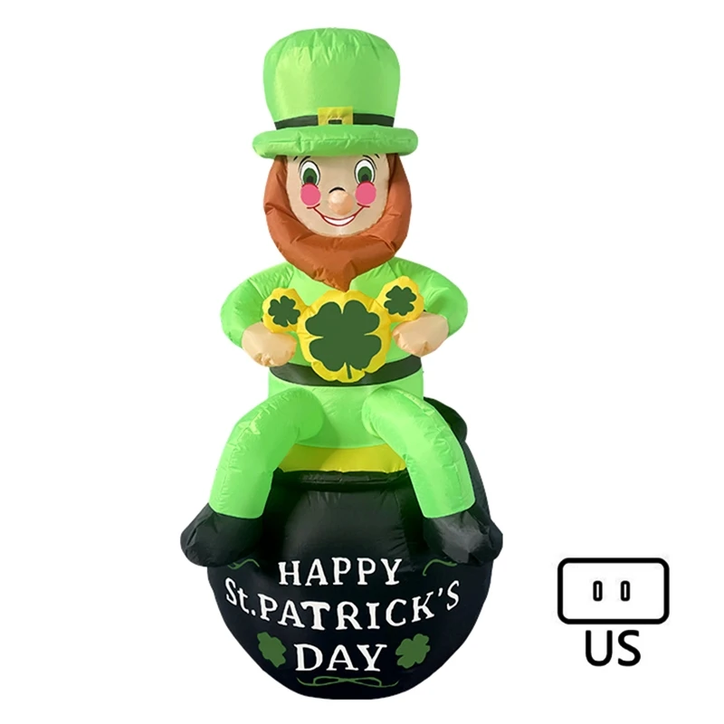 

Happy Saint Patrick's Day Luminous Inflatable Model 1.8m Clover Shamrock