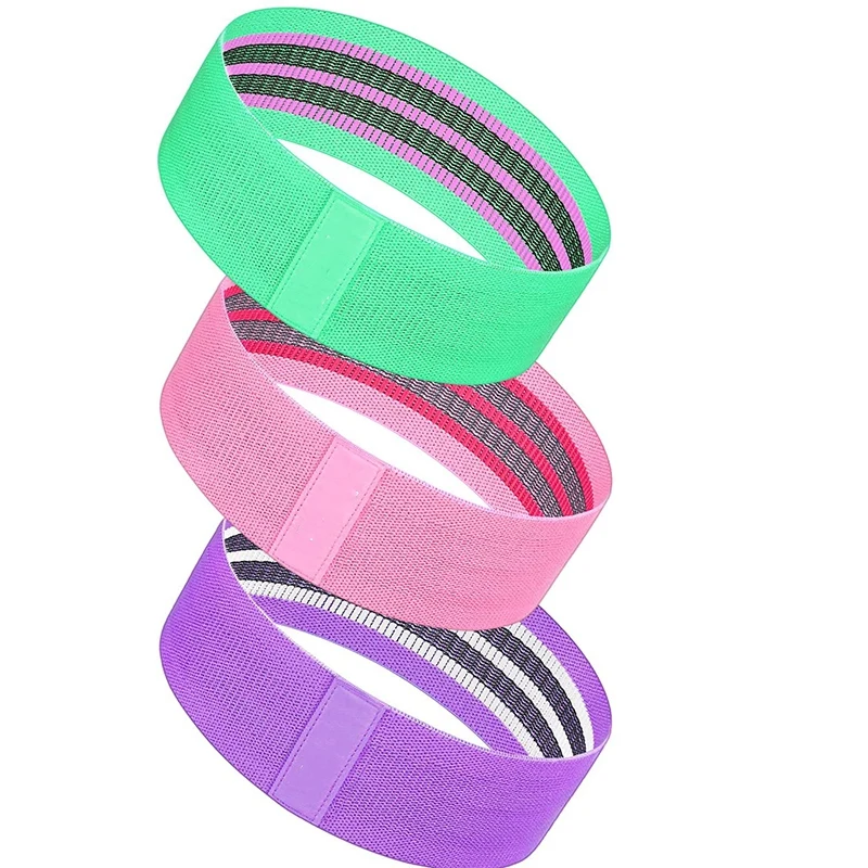 

3Pcs Resistance Bands Set, Upgraded Non Slip Booty Exercise Bands For Butt And Legs, Elastic Fabric Workout Bands