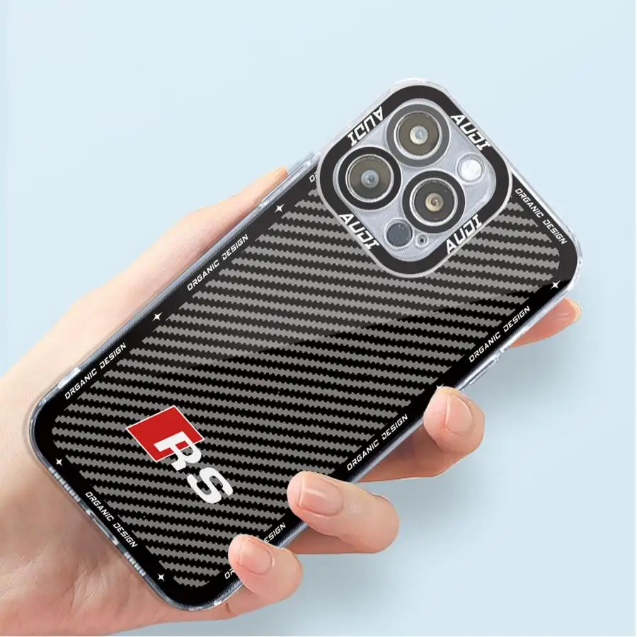 Мягкий угловой чехол с логотипом автомобиля A-Audi для Xiaomi Redmi Note 13 11 12 Pro 10 10T 11S 9T 5G 9 12s