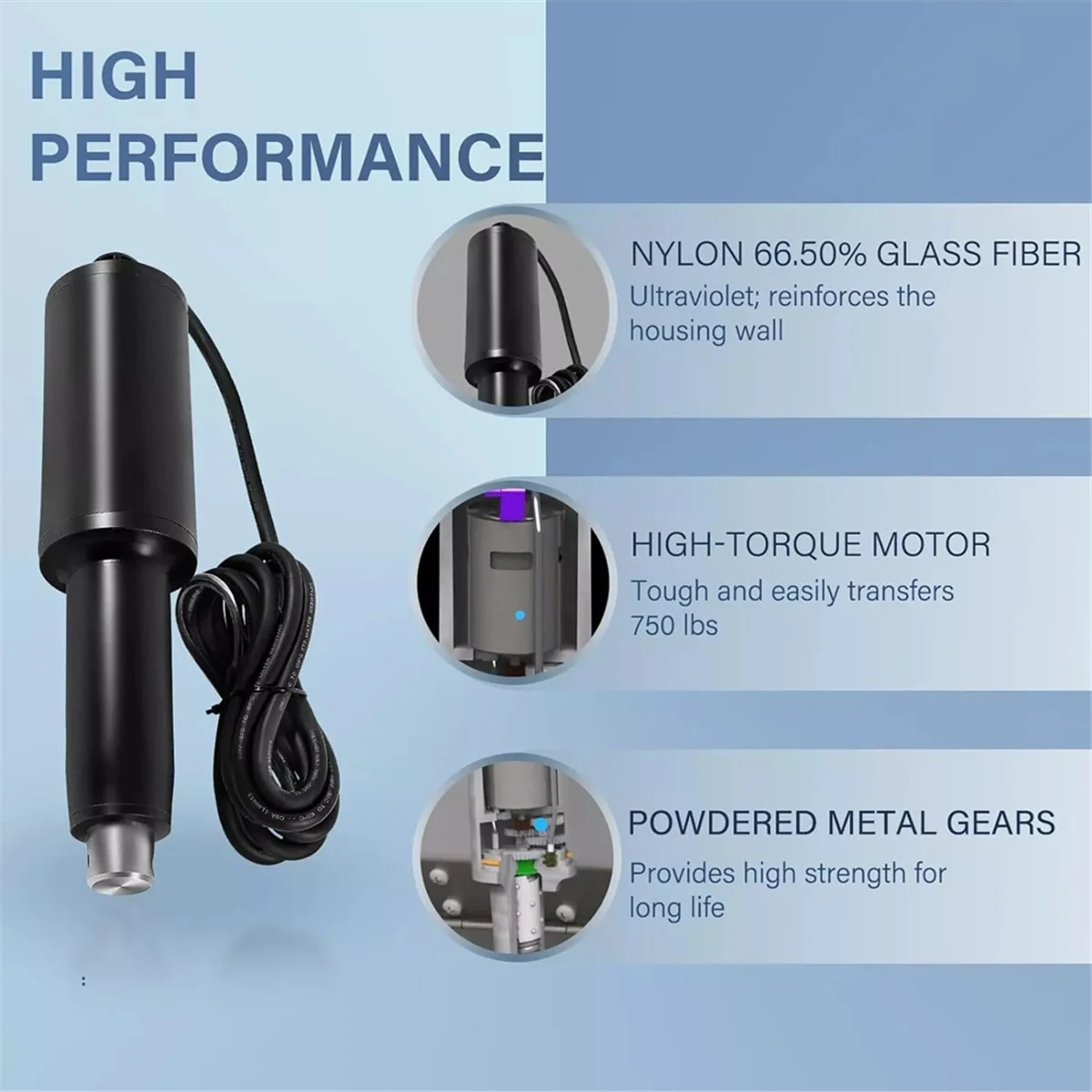 15057-001 Short Extreme Duty Actuator 2-1/4inch Stroke 12V 101XDS Trim Tab for Lenco