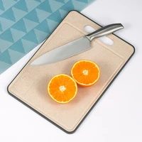 household wheat straw kitchen chopping board comes with grinding garlic ginger plastic chopping board straight cutting board